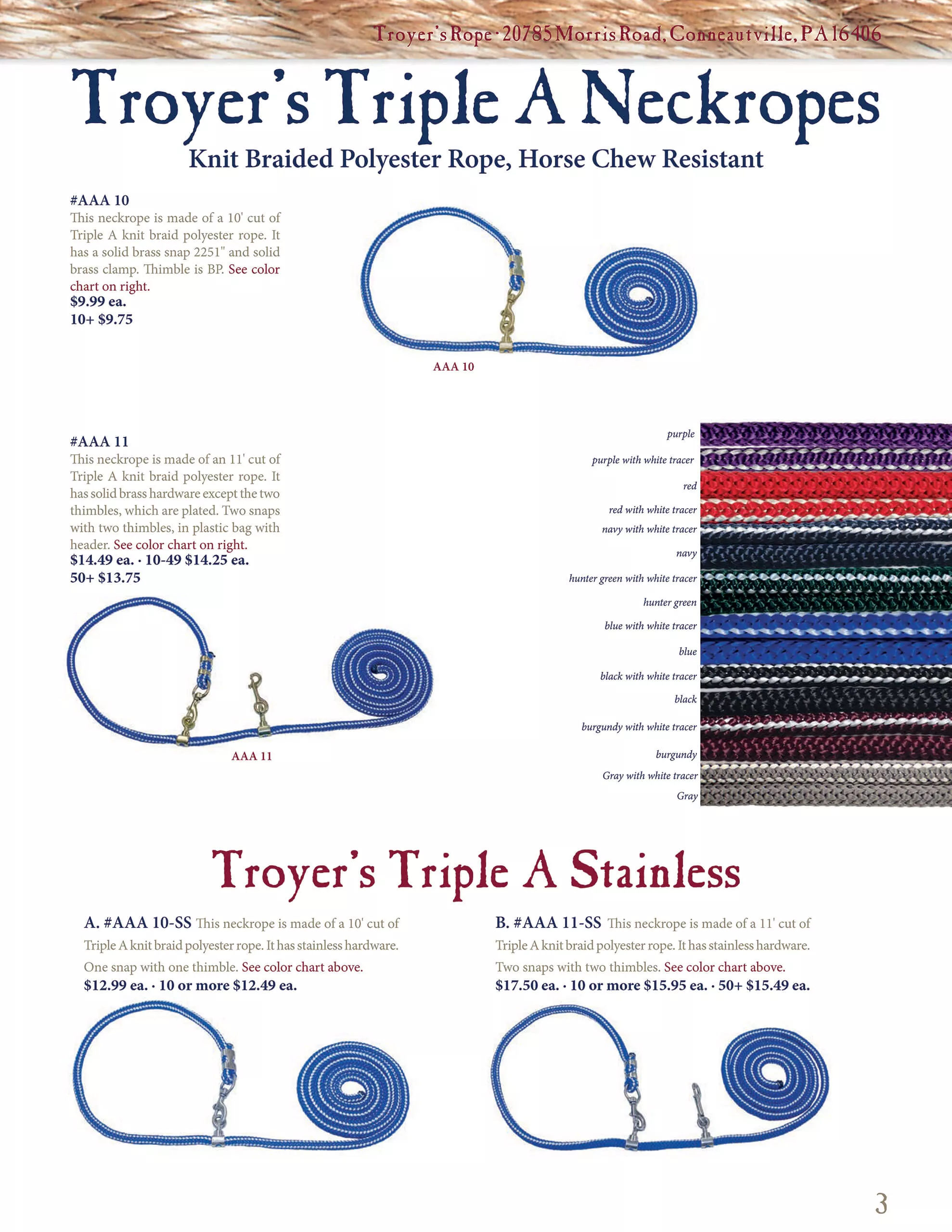 Troyer’s Rope Company Just Plain Business