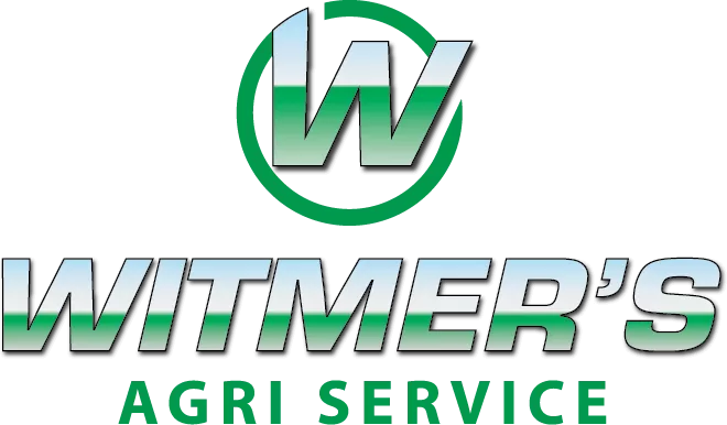 Logo for Witmer's Agri Service featuring a stylized “W” inside a green circle above the company name, with "AGRI SERVICE" in green below.