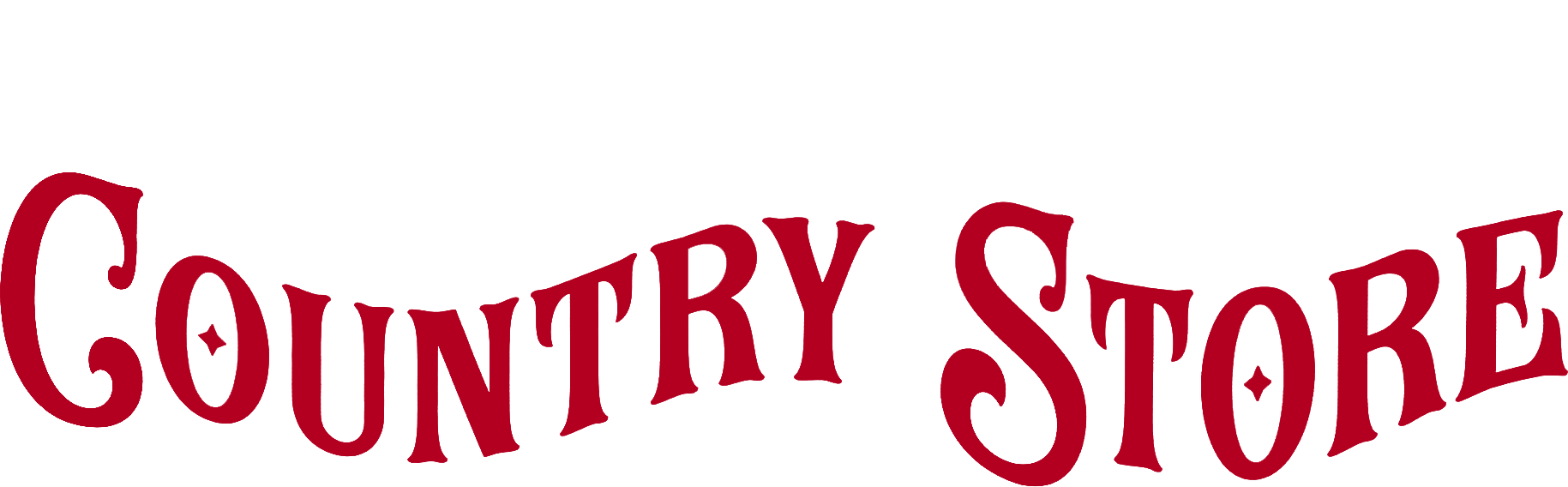 John John's Country Store Kensington, OH Logo with "John John's" in white text above "Country Store" in large red letters, all on a transparent background.