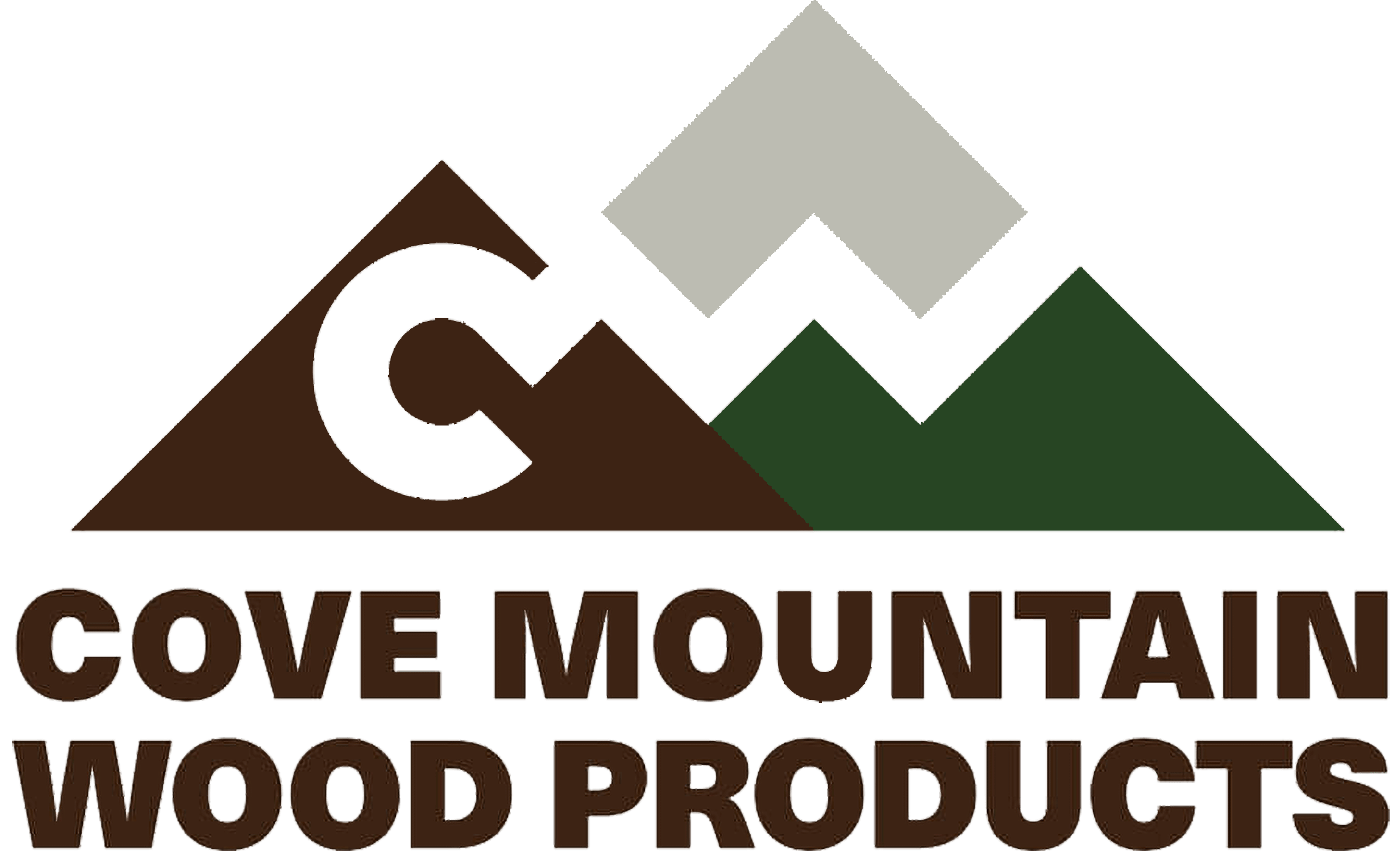 Cove Mountain Wood Products Bradford, PA Logo for Cove Mountain Wood Products, featuring stylized brown and green mountains with a large "C" on the left, and bold text below.