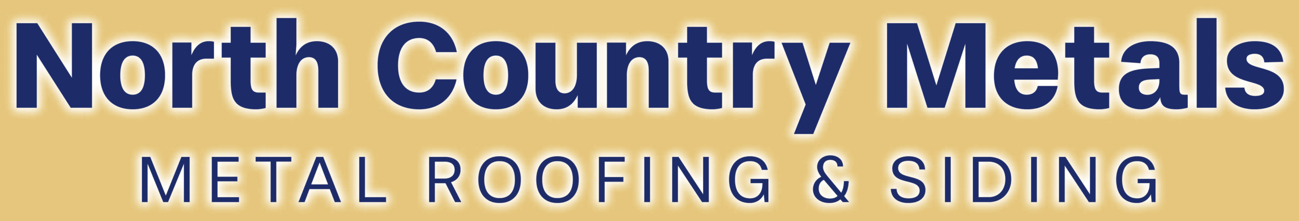 North Country Metals Clare, MI North Country Metals sign with text "Metal Roofing & Siding" on a tan background.