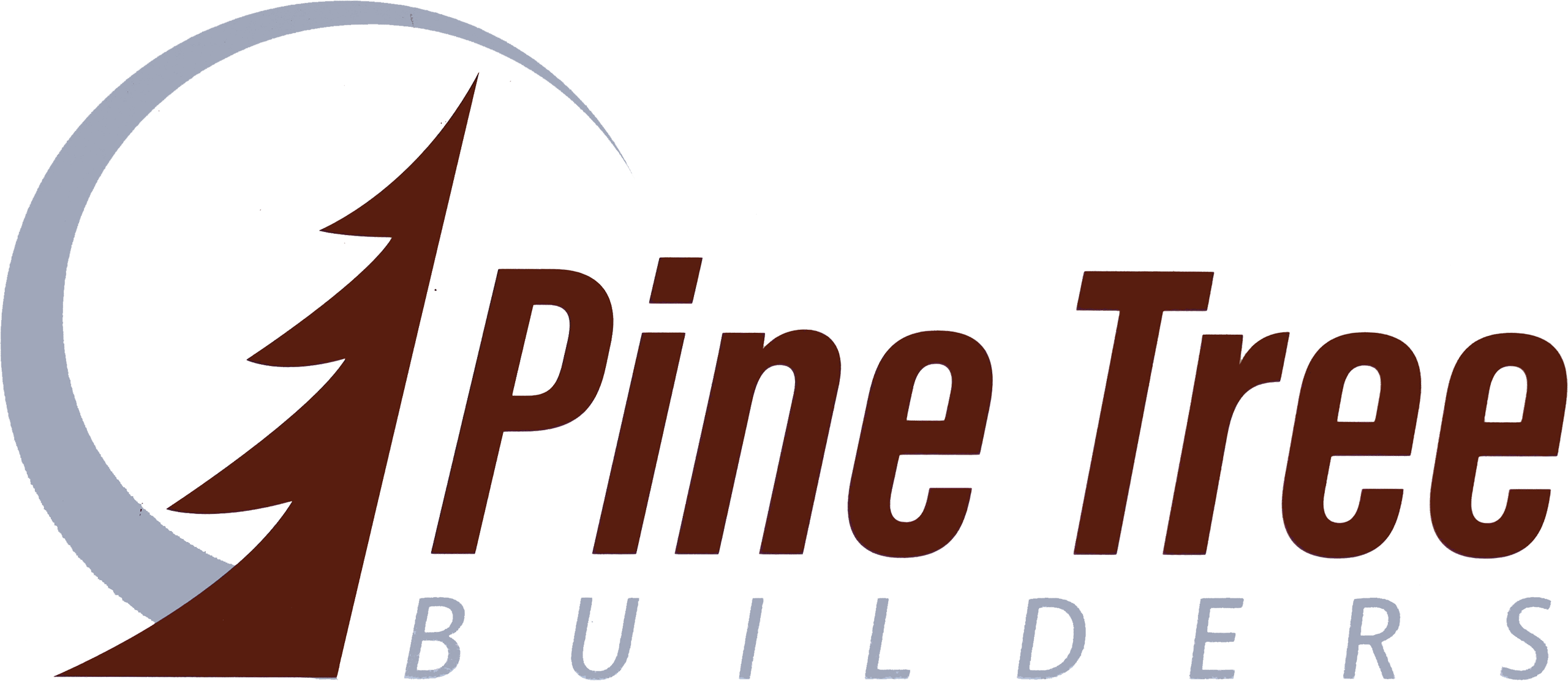 Pine Tree Builders Honey Brook PA Logo for Pine Tree Builders featuring a stylized pine tree next to the company name in brown text, with a partial gray circle in the background.