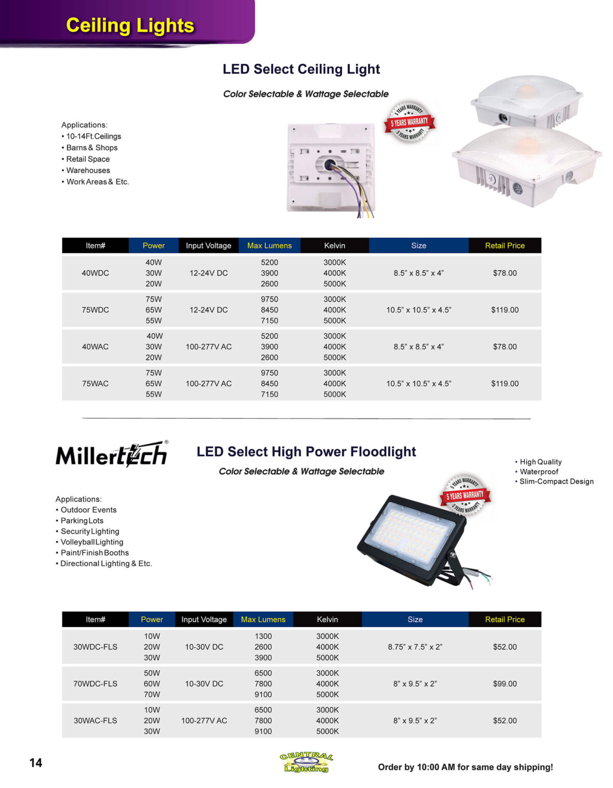 10.30.25 Central Lighting Fall 2025 Product Catalog Page 14