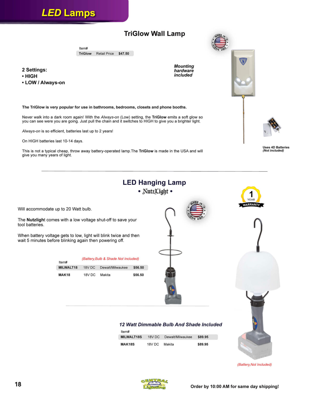 10.30.25 Central Lighting Fall 2025 Product Catalog Page 18