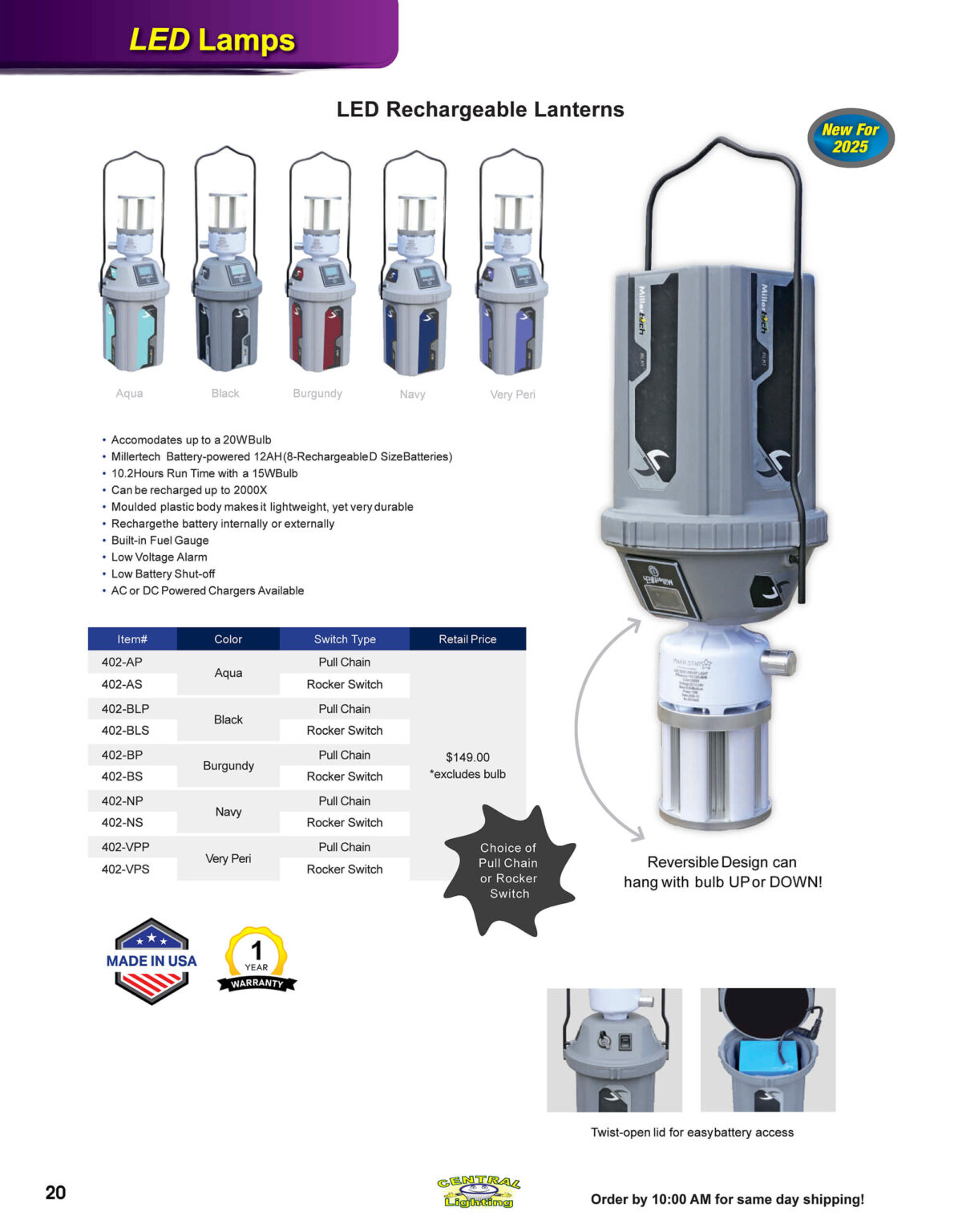 10.30.25 Central Lighting Fall 2025 Product Catalog Page 20