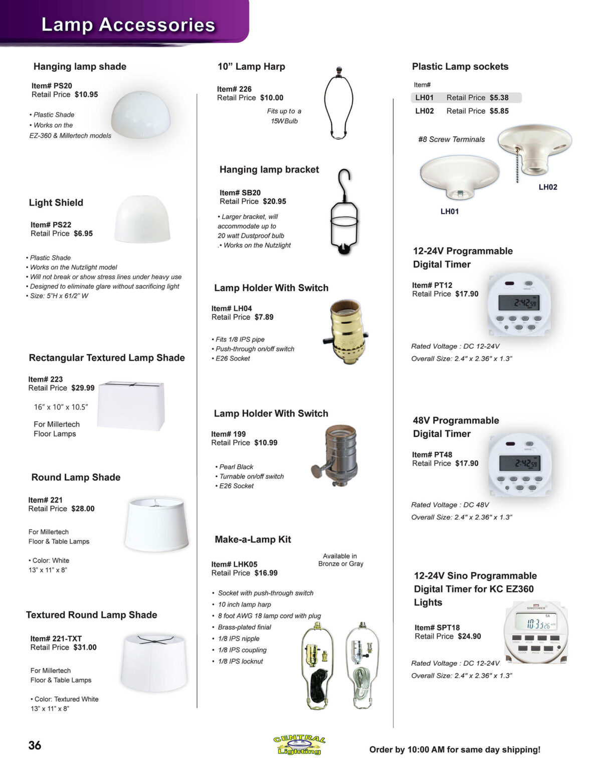10.30.25 Central Lighting Fall 2025 Product Catalog Page 36