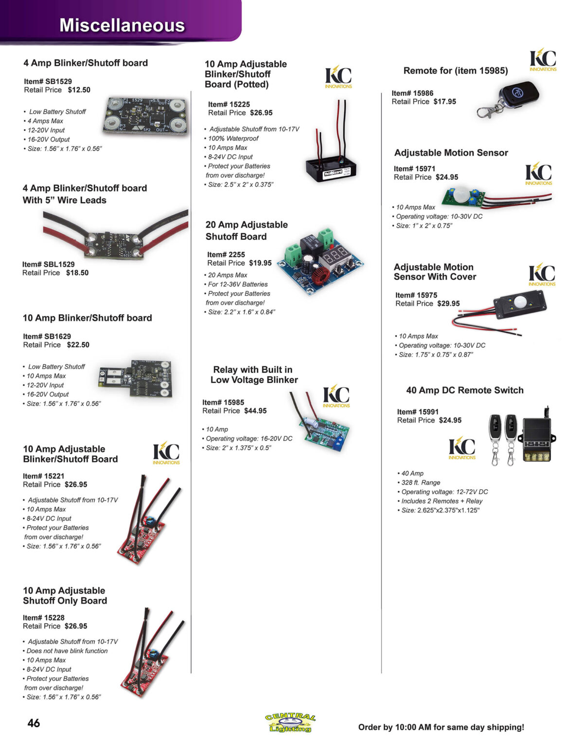 10.30.25 Central Lighting Fall 2025 Product Catalog Page 46