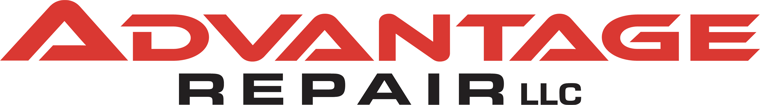 The logo displays the words "Advantage Repair LLC" with "Advantage" in large red text and "Repair LLC" in smaller black text below.