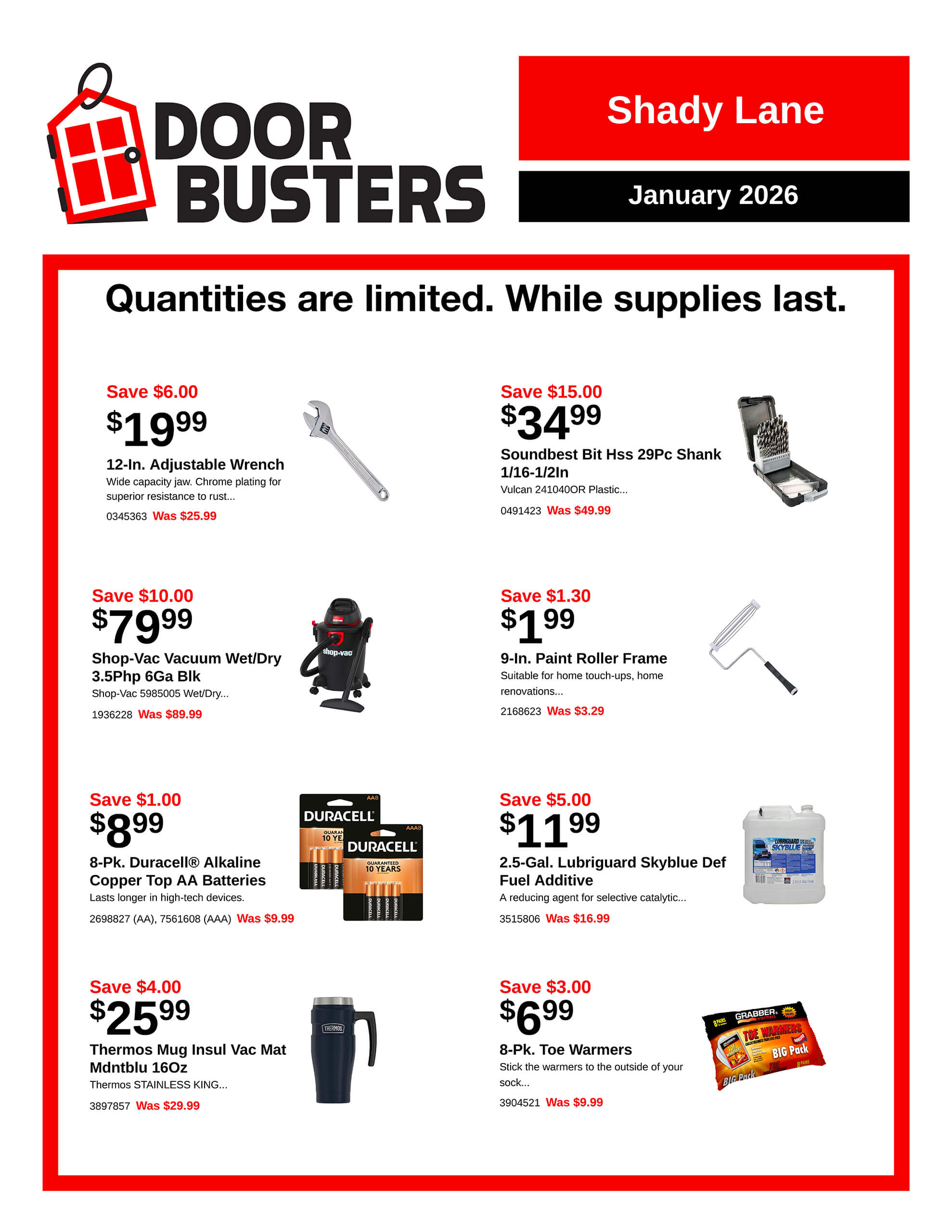 A sales flyer titled 