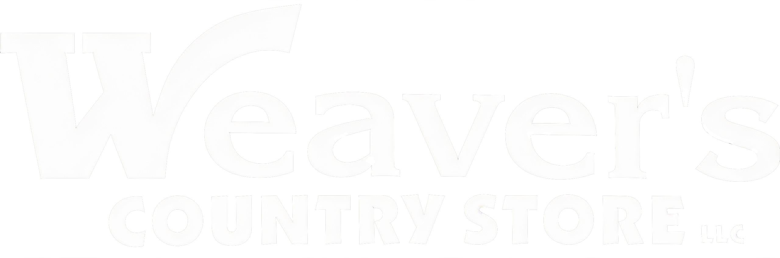 Logo for Weaver's Country Store LLC, featuring large stylized text with "Weaver's" on top and "COUNTRY STORE LLC" below.